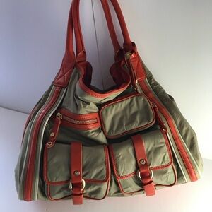 Cole Hahn Nylon Tote with Leather Trim